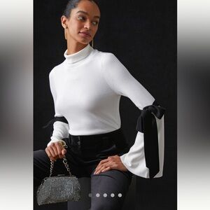 Maeve Mock Bell-Sleeve Sweater